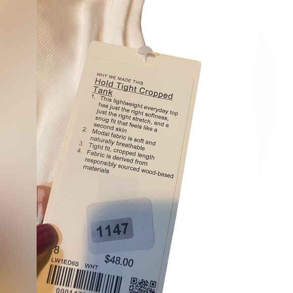NWT Lululemon hold tight tank Size 8 - Picture 4 of 4